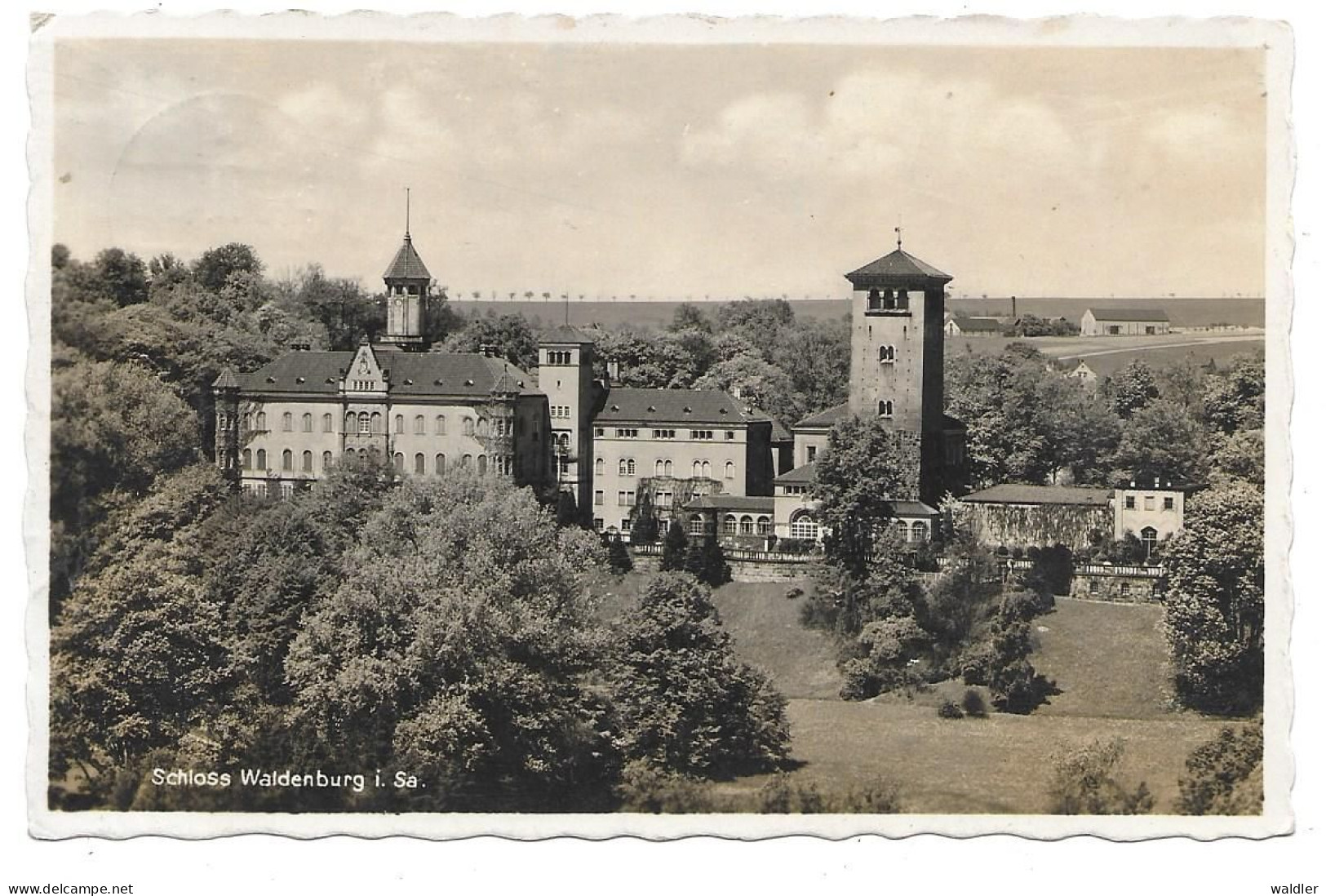 9613  WALDENBURG, SCHLOSS  --  LANDPOSTSTEMPEL KERTZSCH - Waldenburg (Sachsen)