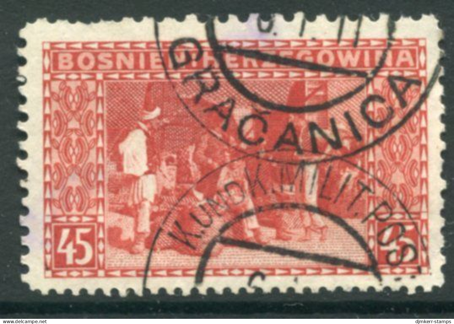 BOSNIA & HERZEGOVINA 1906 45 H. Perforated 9¼:9¼:12½:9¼::  Used. Michel 40G, SG 197D - Bosnia And Herzegovina