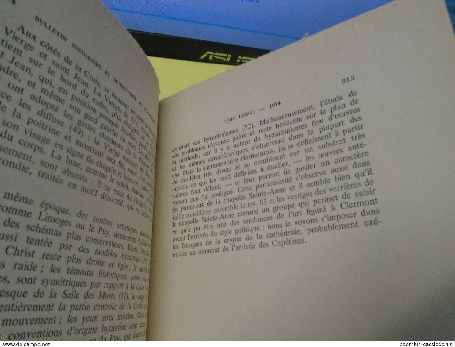 BULLETIN HISTORIQUE SCIENT. AUVERGNE T. LXXXVI N° 642-643 1974 SACRAMENTAIRE Ms.63 Biblioth. Clermont Batellerie Allier - Auvergne