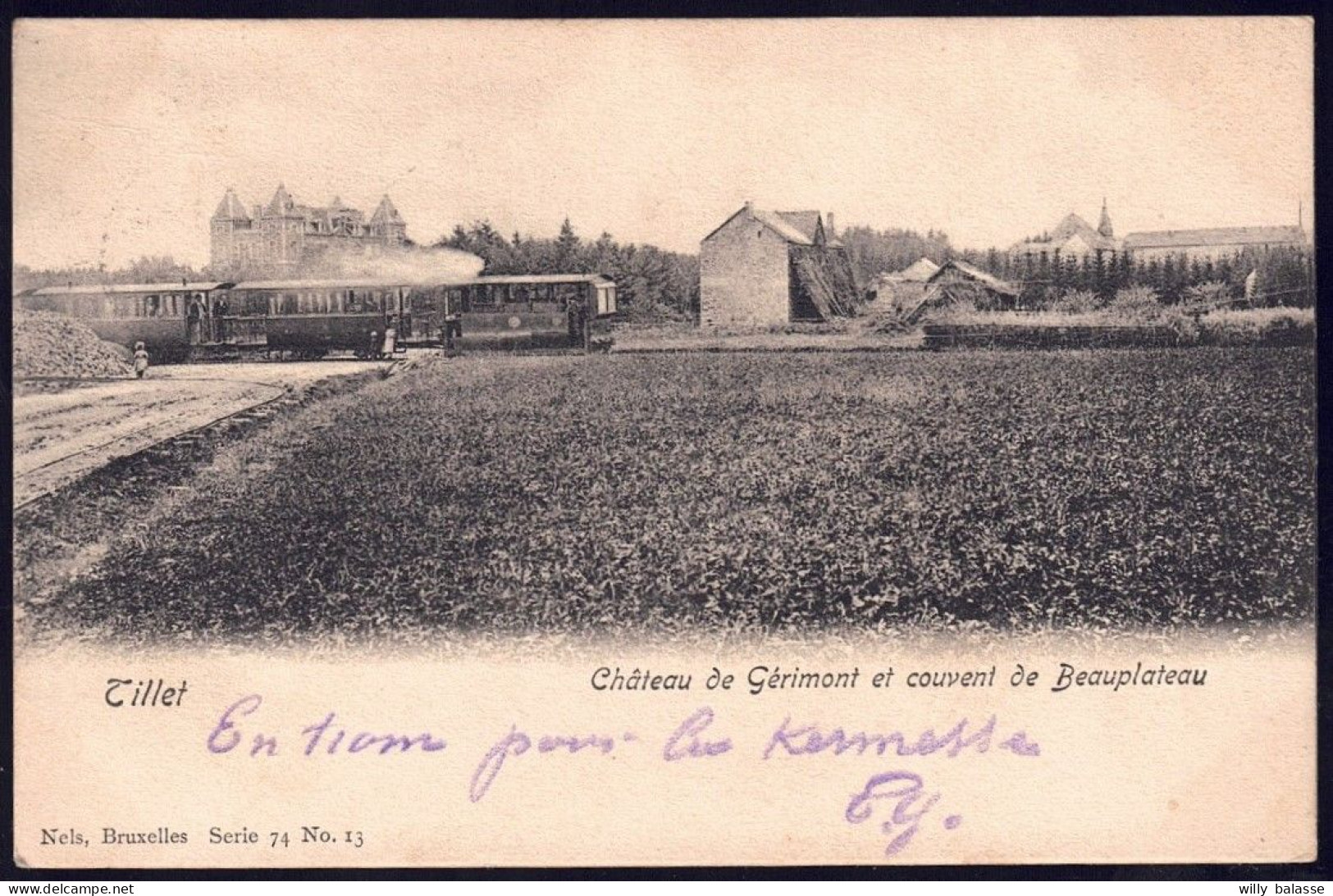 +++ CPA - TILLET - Château De GERIMONT Et Couvent De BEAUPLATEAU - Tram - 1903   // - Sainte-Ode