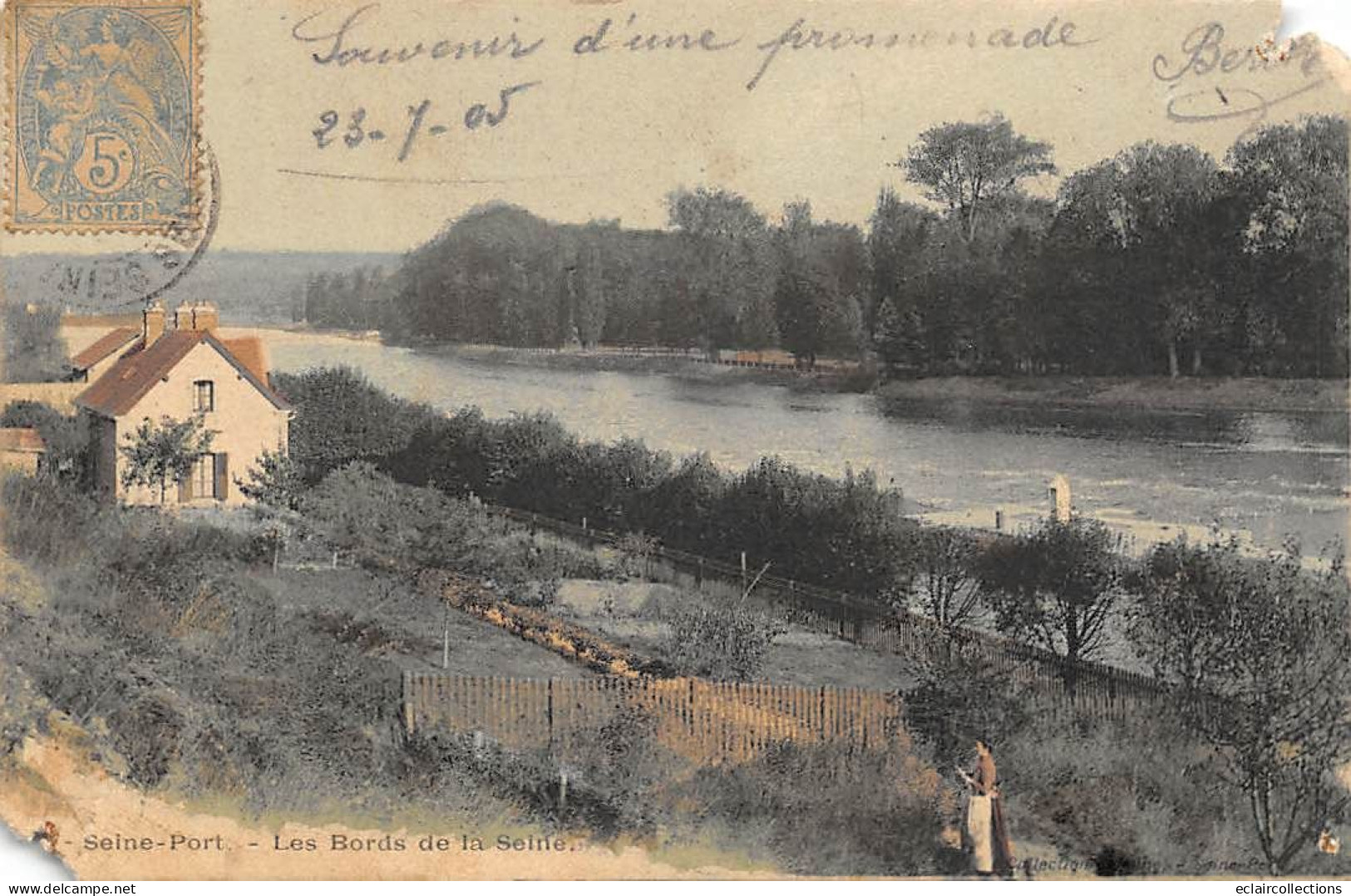 Seine Port       77       Les Bords De La Seine    - Carte Défraichie -       (voir Scan) - Autres & Non Classés