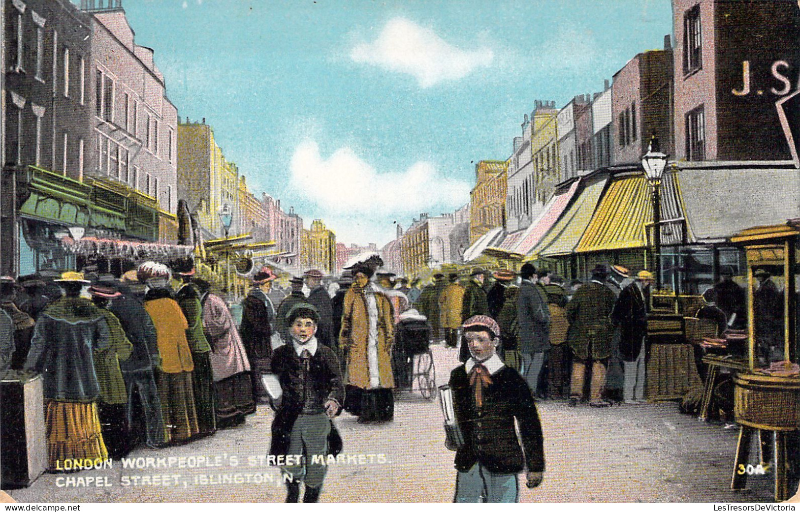 ANGLETERRE - LONDON - Workpeople's Street Markets - Chapel Street - Islington - Carte Postale Ancienne - Autres & Non Classés
