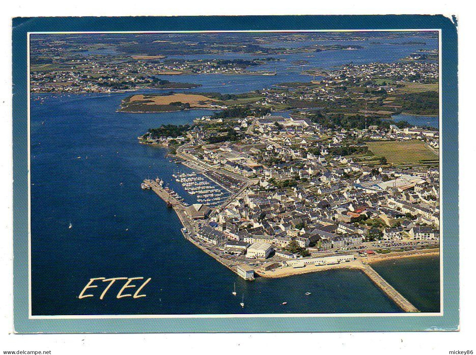 ETEL --1995--Vue Générale Aérienne Sur Le Port Et La Rivière.....cachet  Quiberon--56 - Etel