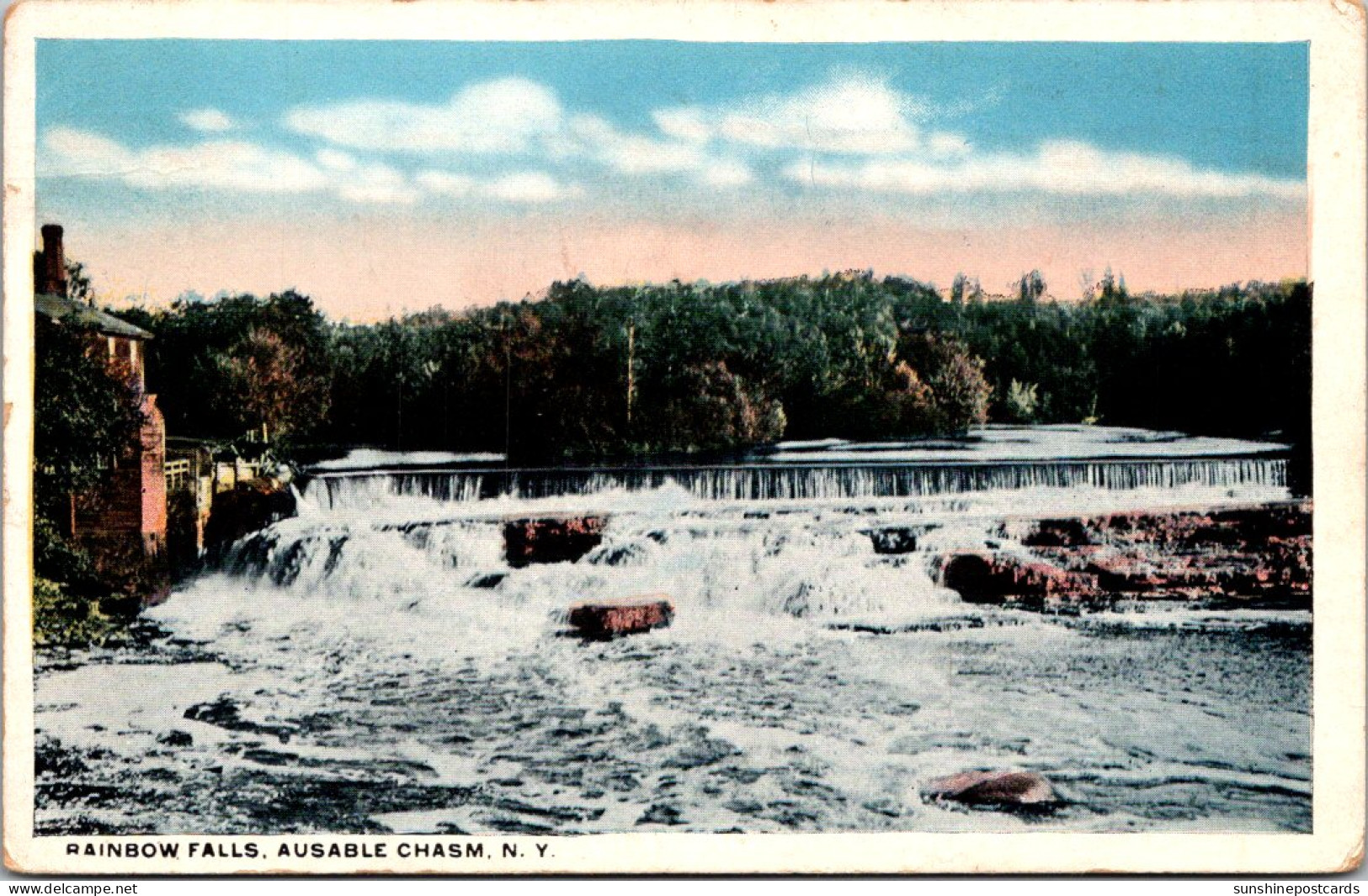 New York Ausable Chasm Rainbow Falls 1917 - Adirondack