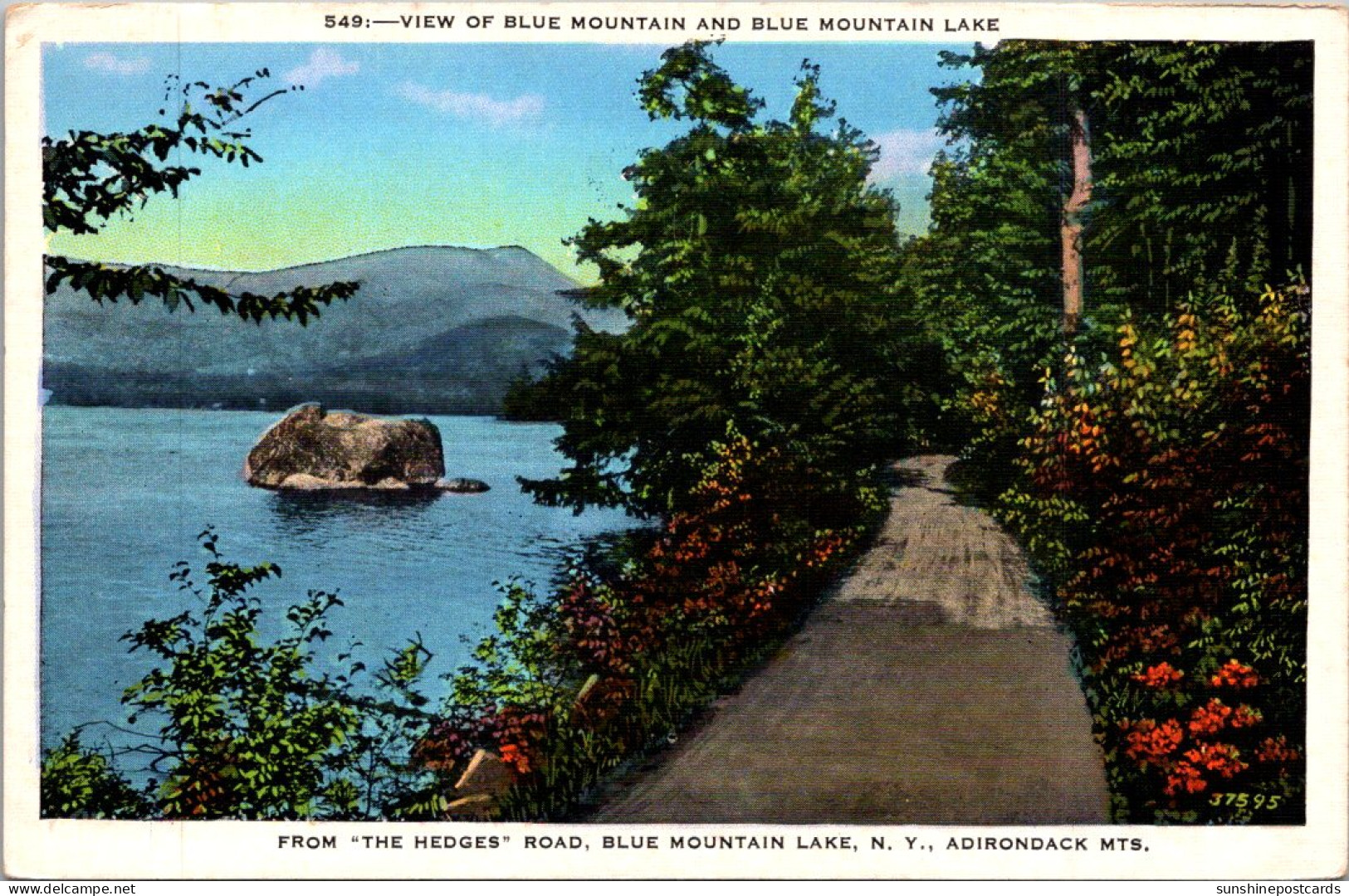 New York Adirondacks View Of Blue Mountain And Blue Mountain Lake From "The Hedges" Road - Adirondack