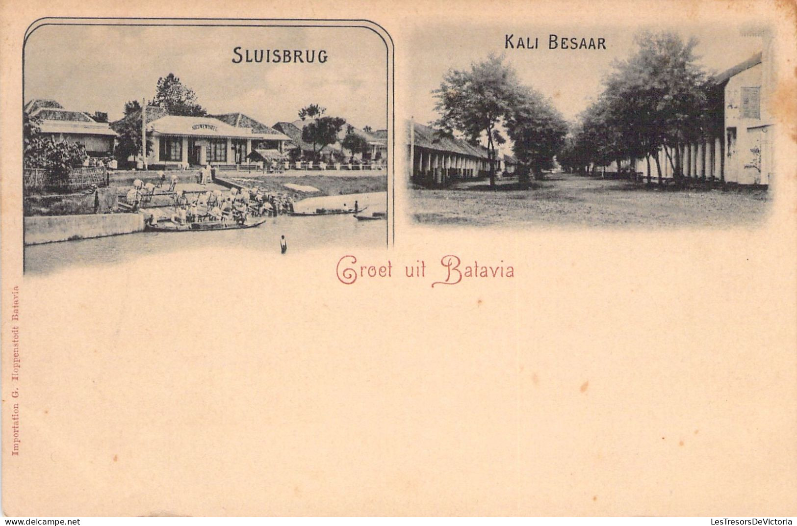 INDONESIE - Groet Uit Batavia - Sluisbrug - Kali Besaar - Carte Postale Ancienne - Indonesia