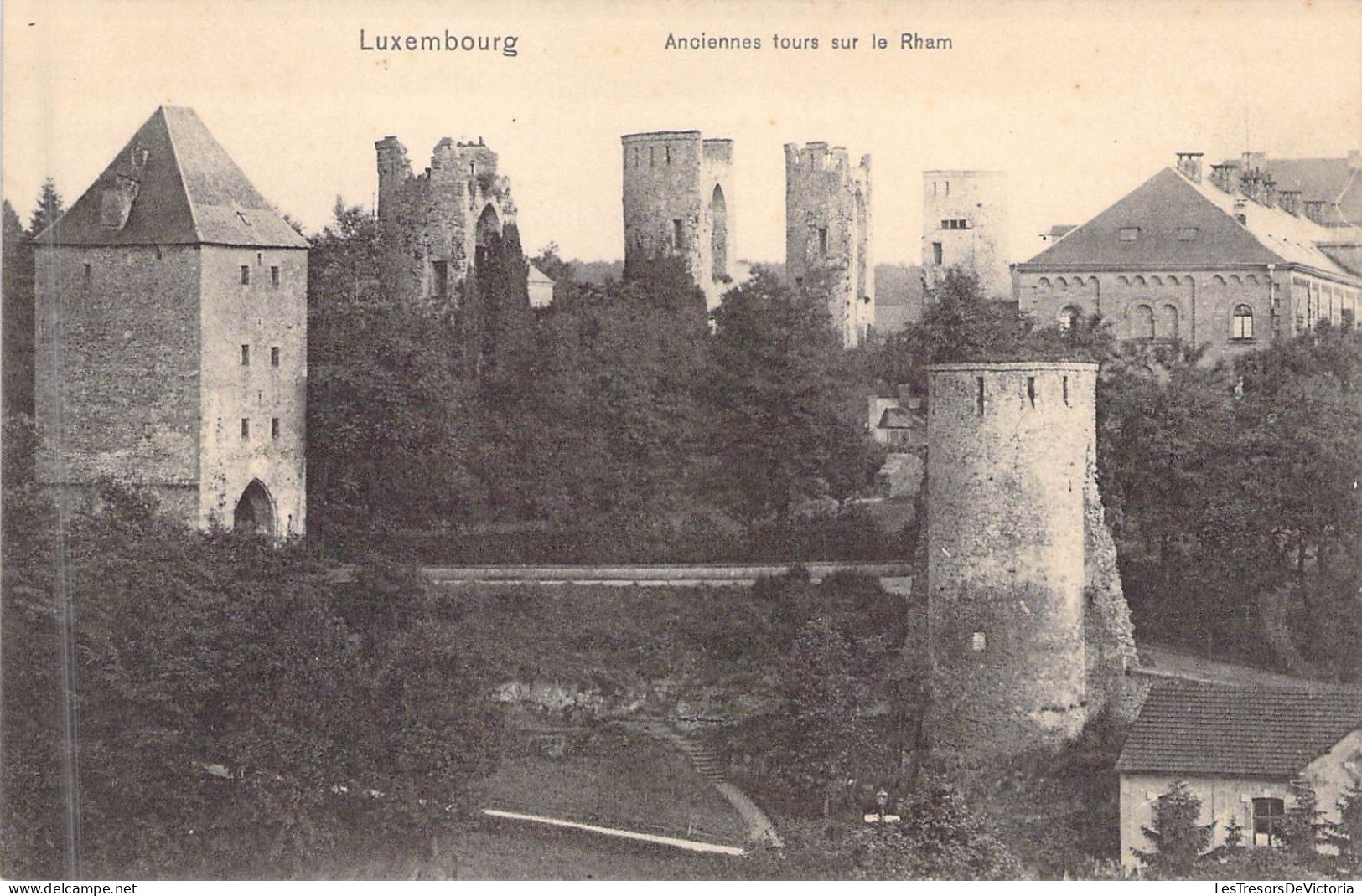 LUXEMBOURG - Anciennes Tours Sur Le Rham - Carte Postale Ancienne - Autres & Non Classés