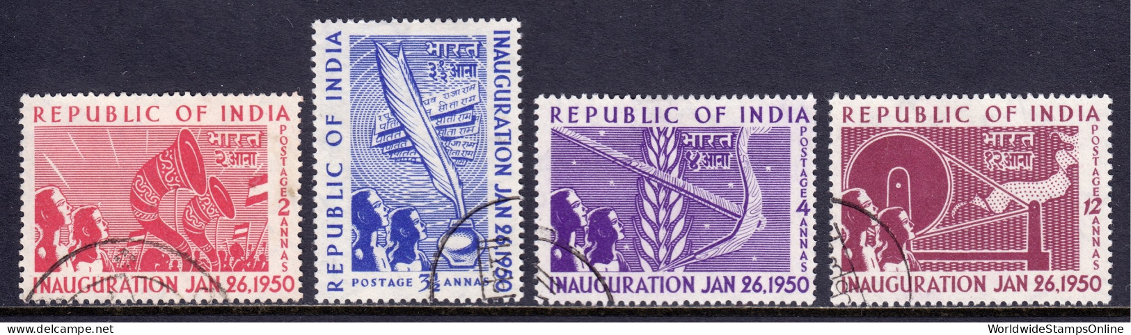 India - Scott #227-230 - Used - SCV $13 - Oblitérés