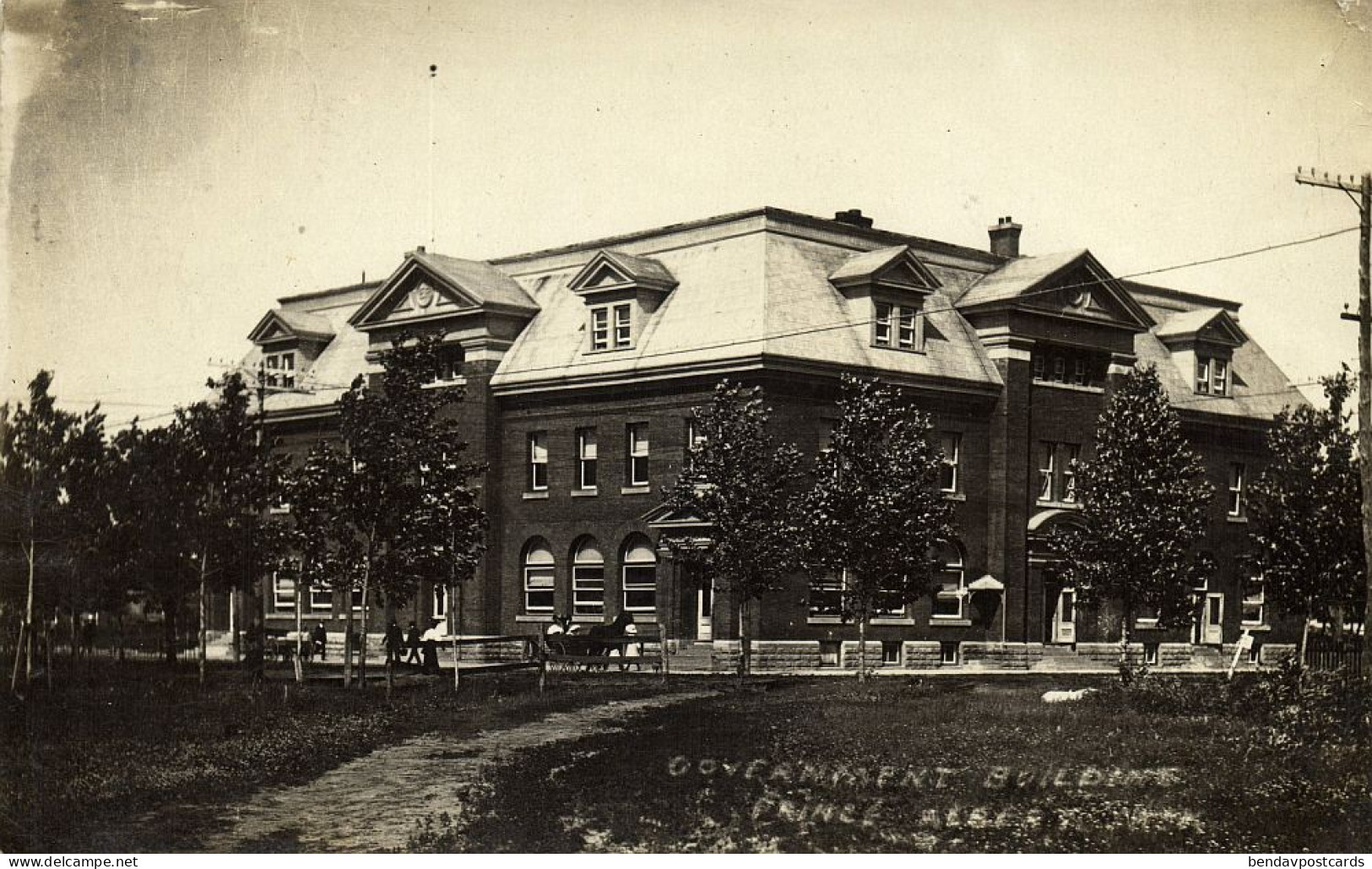 Canada, PRINCE ALBERT, Sask, Government Building (1910) RPPC Postcard - Autres & Non Classés