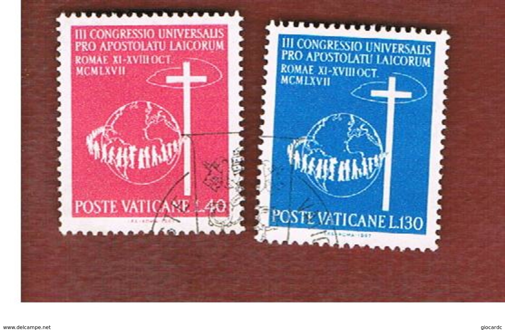 VATICANO - VATICAN - UNIF. 456.457  - 1967 APOSTOLATO DEI LAICI   (SERIE COMPLETA DI 2)     - (USED°) - Used Stamps