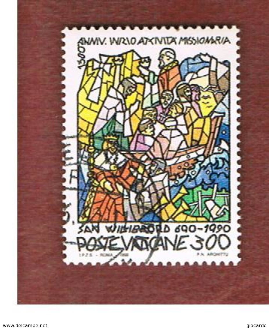 VATICANO - VATICAN - UNIF. 885  - 1990    ORDINAZIONE DI S. WILLIBRORD  - (USED°) - Gebraucht