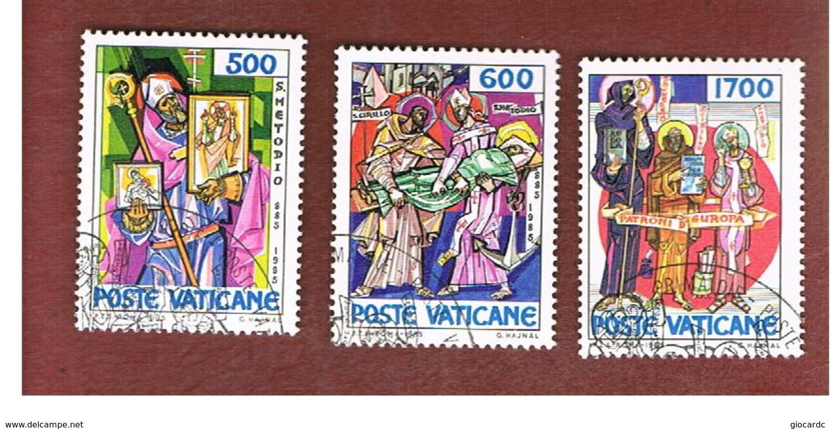 VATICANO - VATICAN - UNIF. 770.772  - 1985 11^ CENT. S. METODIO (SERIE COMPLETA DI 3)  - (USED°) - Gebruikt