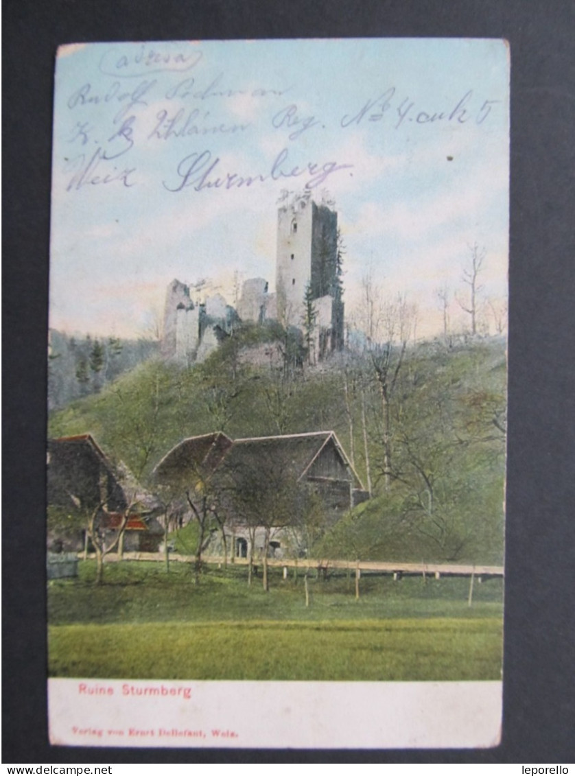 AK NAAS Ruine Sturmberg B. Weiz 1906 // D*55420 - Weiz