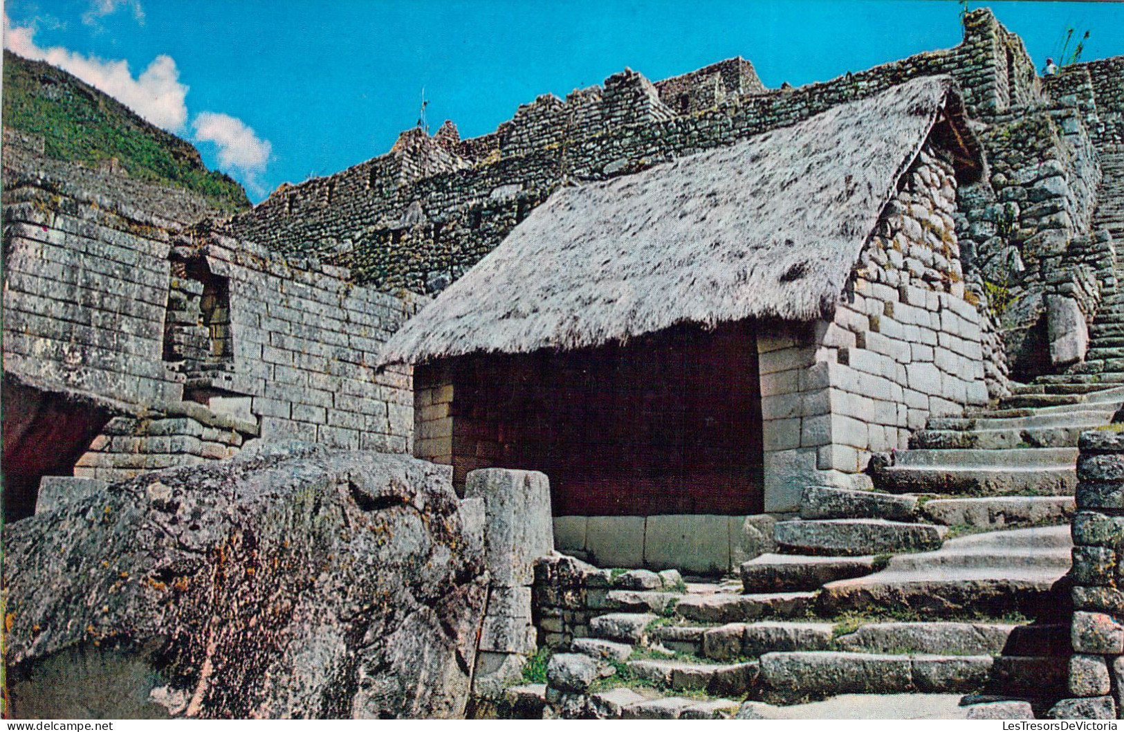 PEROU - Escalinatas Centrales - Main Stairway And Roofed House Cusco Peru - MACHUPICCHU - Carte Postale Ancienne - Peru