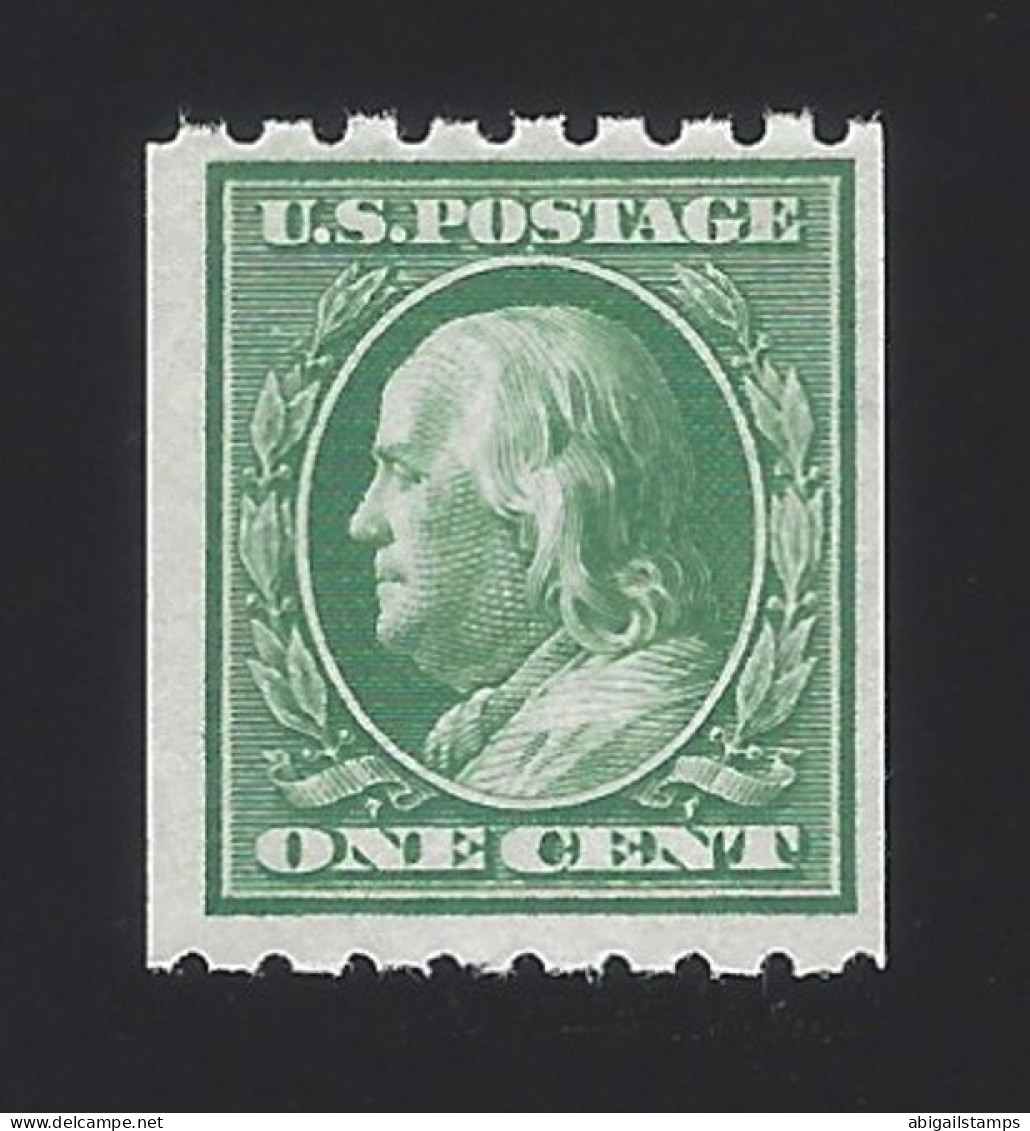 US #390 1910 Green Wmk 190 Perf 8.5 Horz MNH F-VF SCV $10 - Unused Stamps