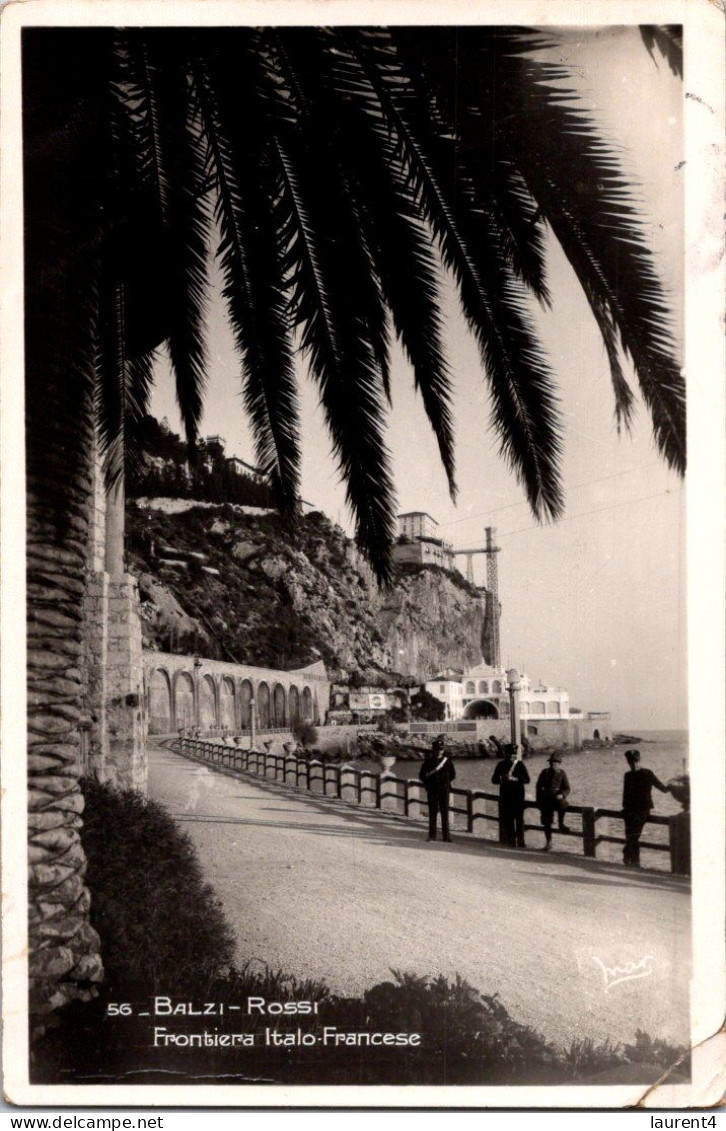 (3 P 13) (very Old) - French Italian Border (in Balzi-Rossi) Posted 1946 - Douane