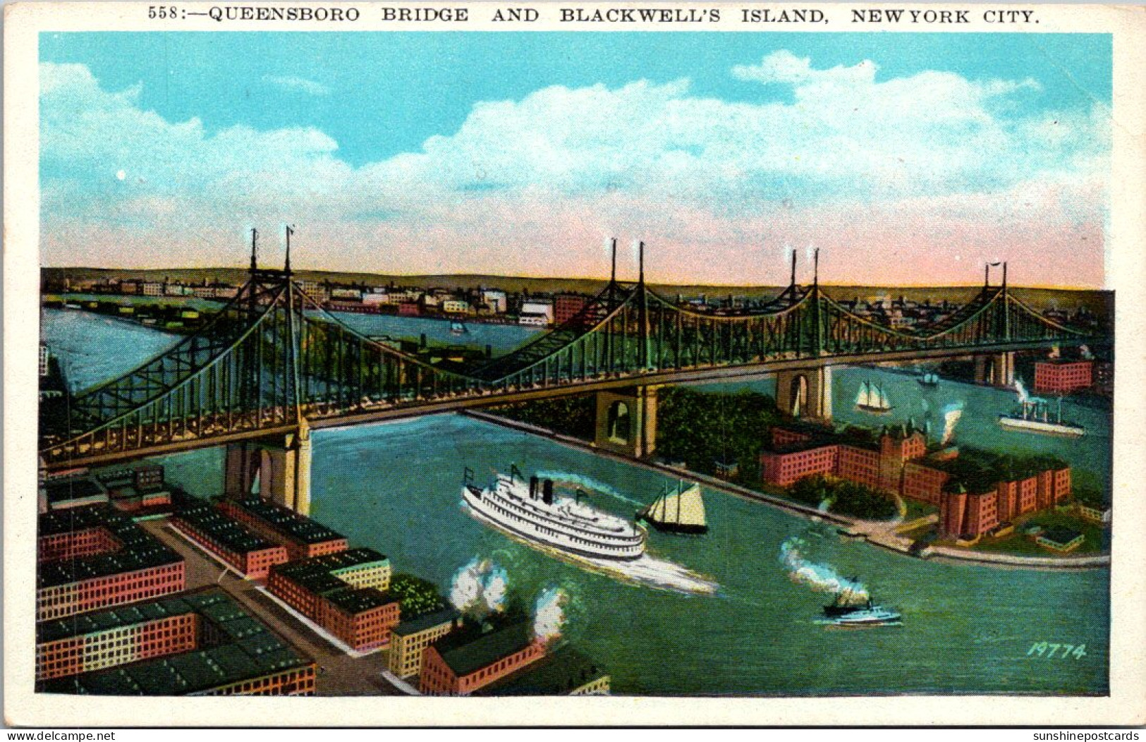 New York City Queensboro Bridge And Blackwell's Island - Brücken Und Tunnel