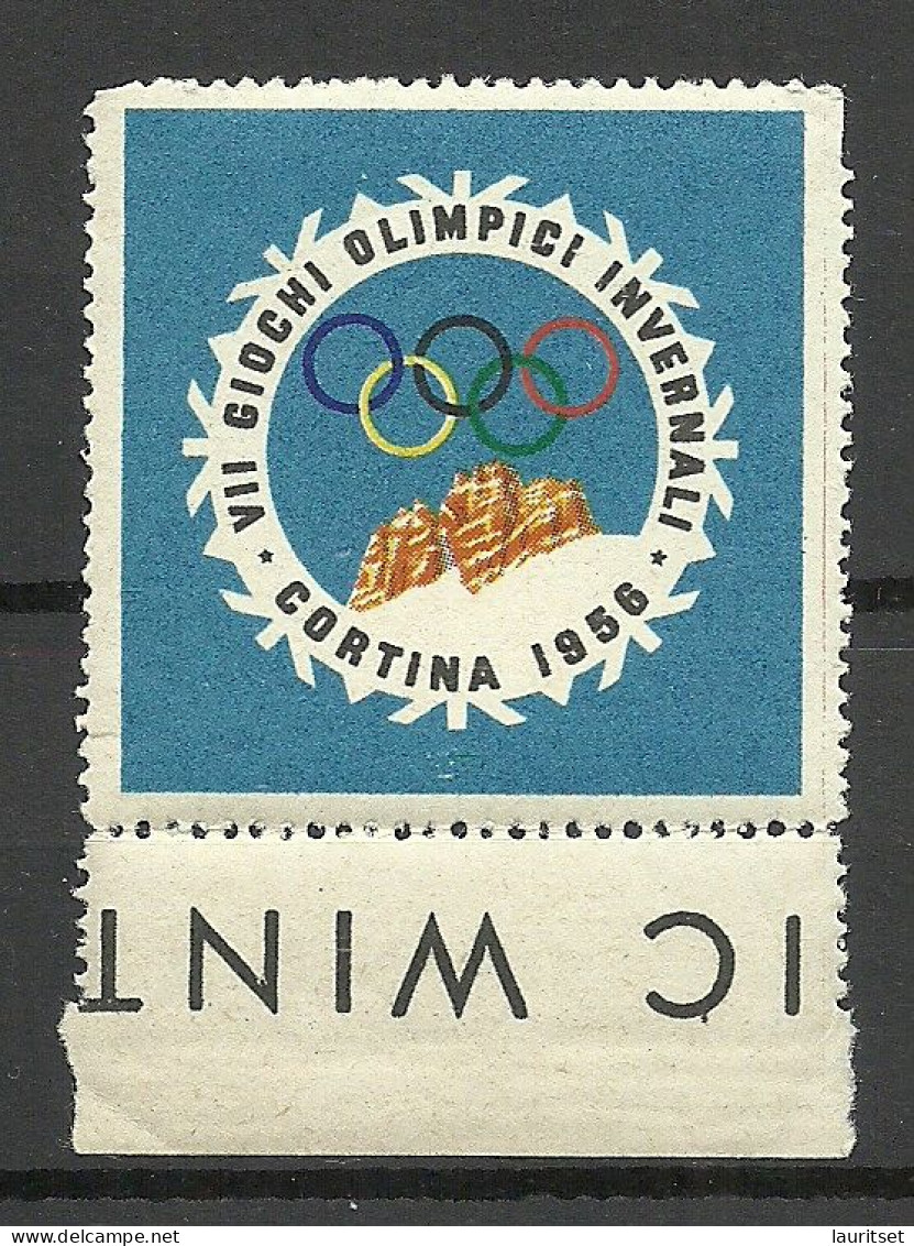 ITALY VII GIOCHI OLIMPICI D' INVERNO CORTINA AMPEZZO 1956 JEUX OLYMPIQUE OLYMPIC GAMES MNH - Invierno 1956: Cortina D'Ampezzo