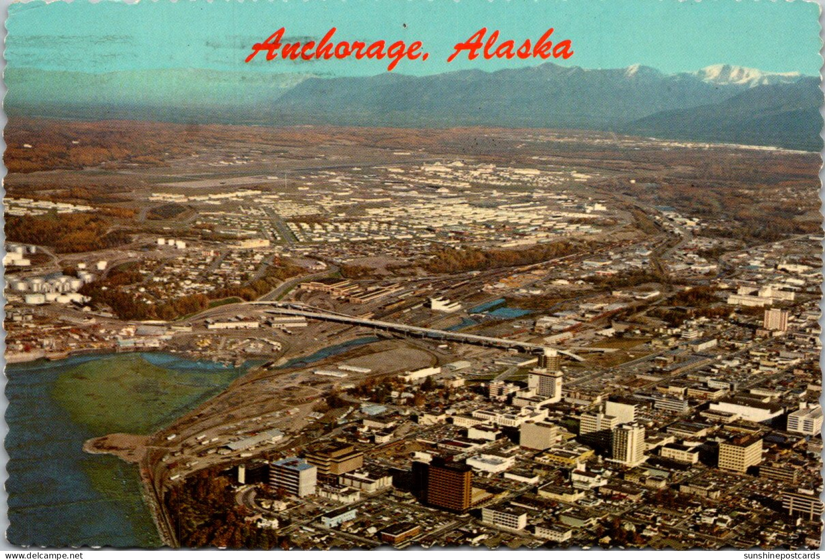 Alaska Anchorage Aerial View 1995 - Anchorage