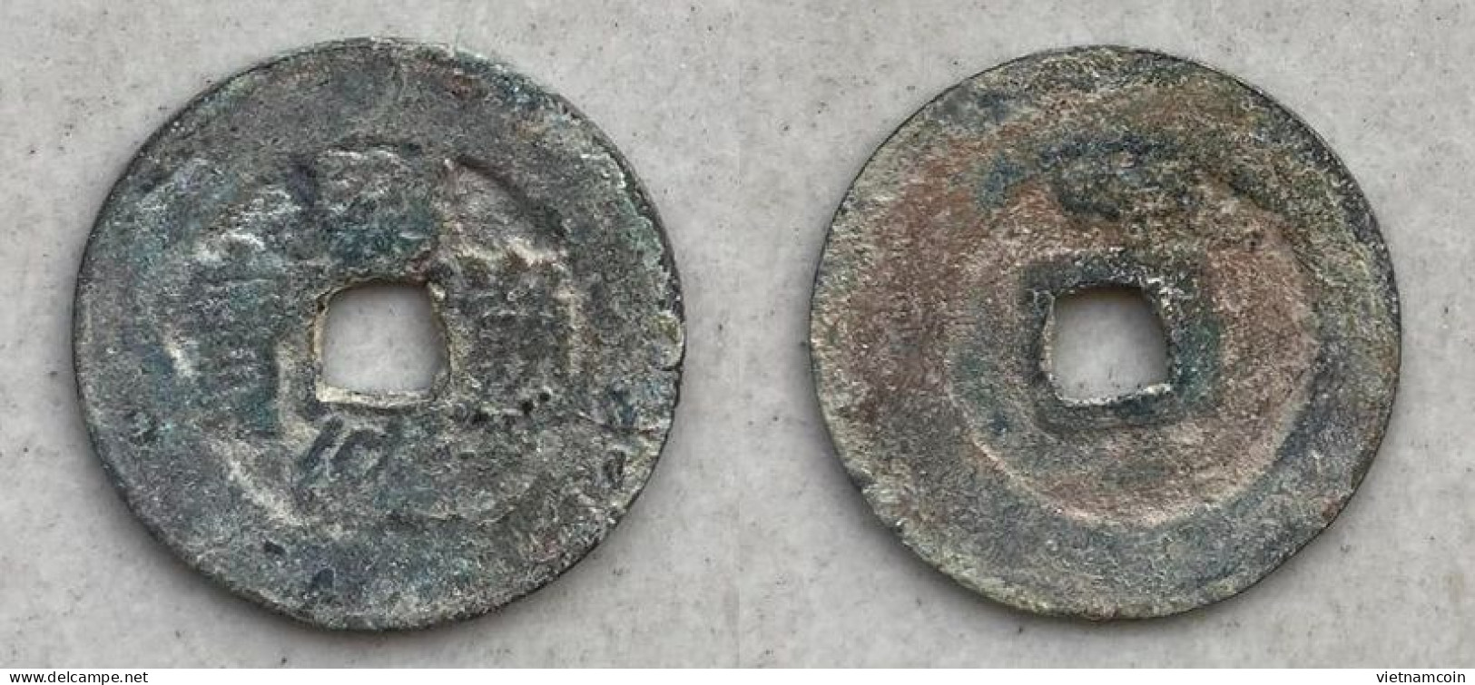 Ancient Annam Coin Chieu Thong Thong Bao (1787-1788) Rev Above Trung - Viêt-Nam
