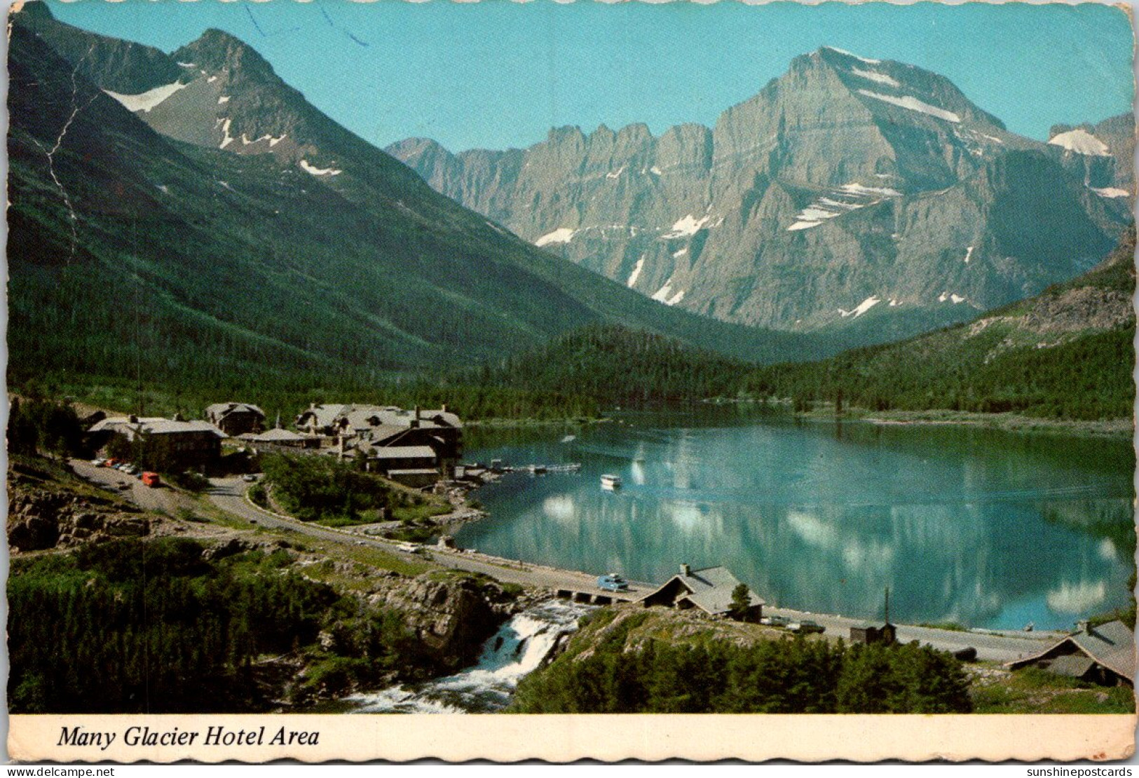 Montana Glacier National Park Swift Current Lake & Many Glacier Hotel 1975 - Andere & Zonder Classificatie
