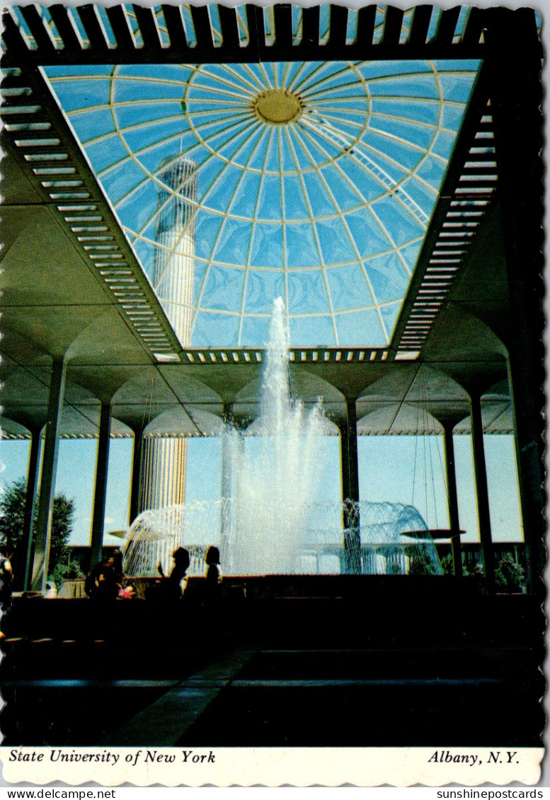 New York Albany The Campus Center Fountain And Bell Tower State University Of New York - Albany