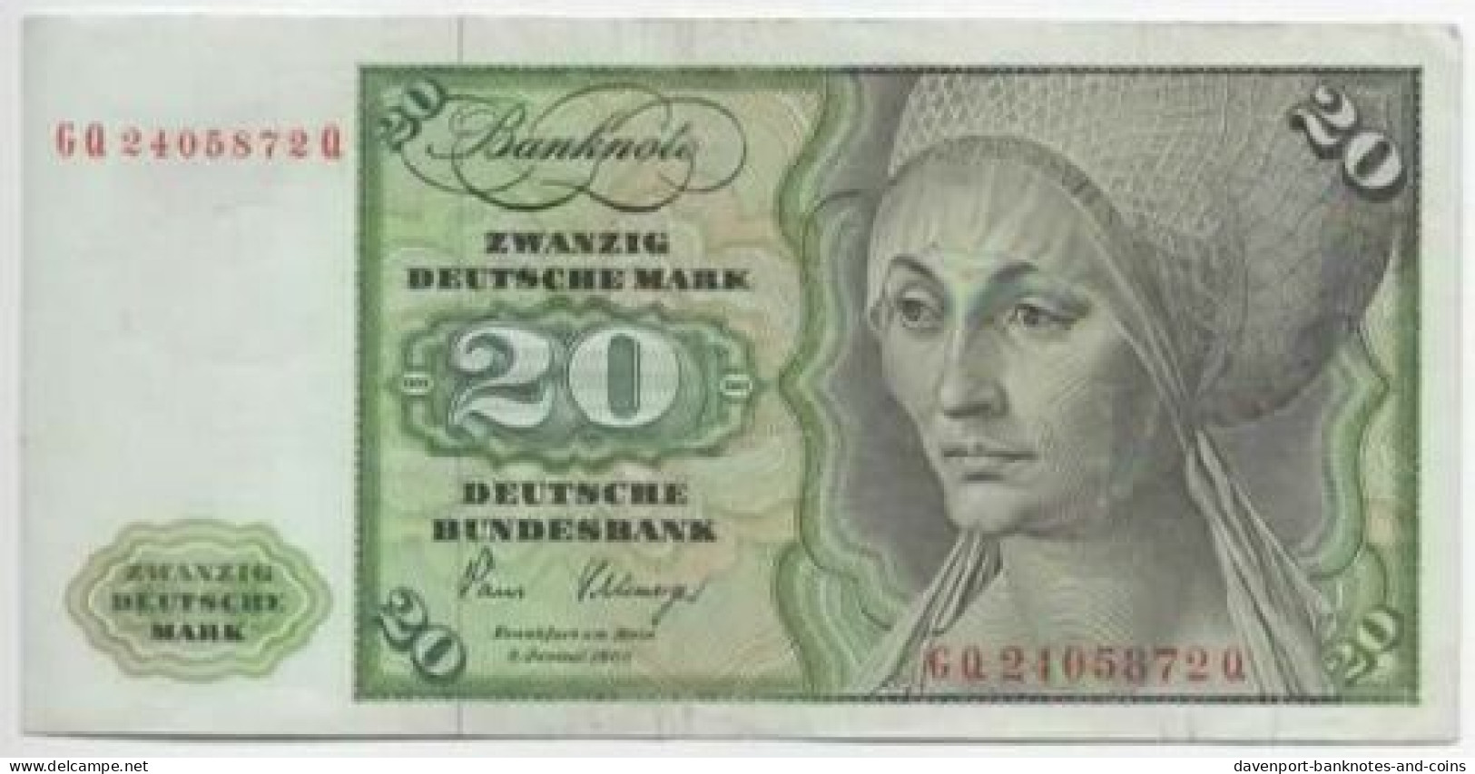 Germany 20 Mark 1980 F - 20 Deutsche Mark