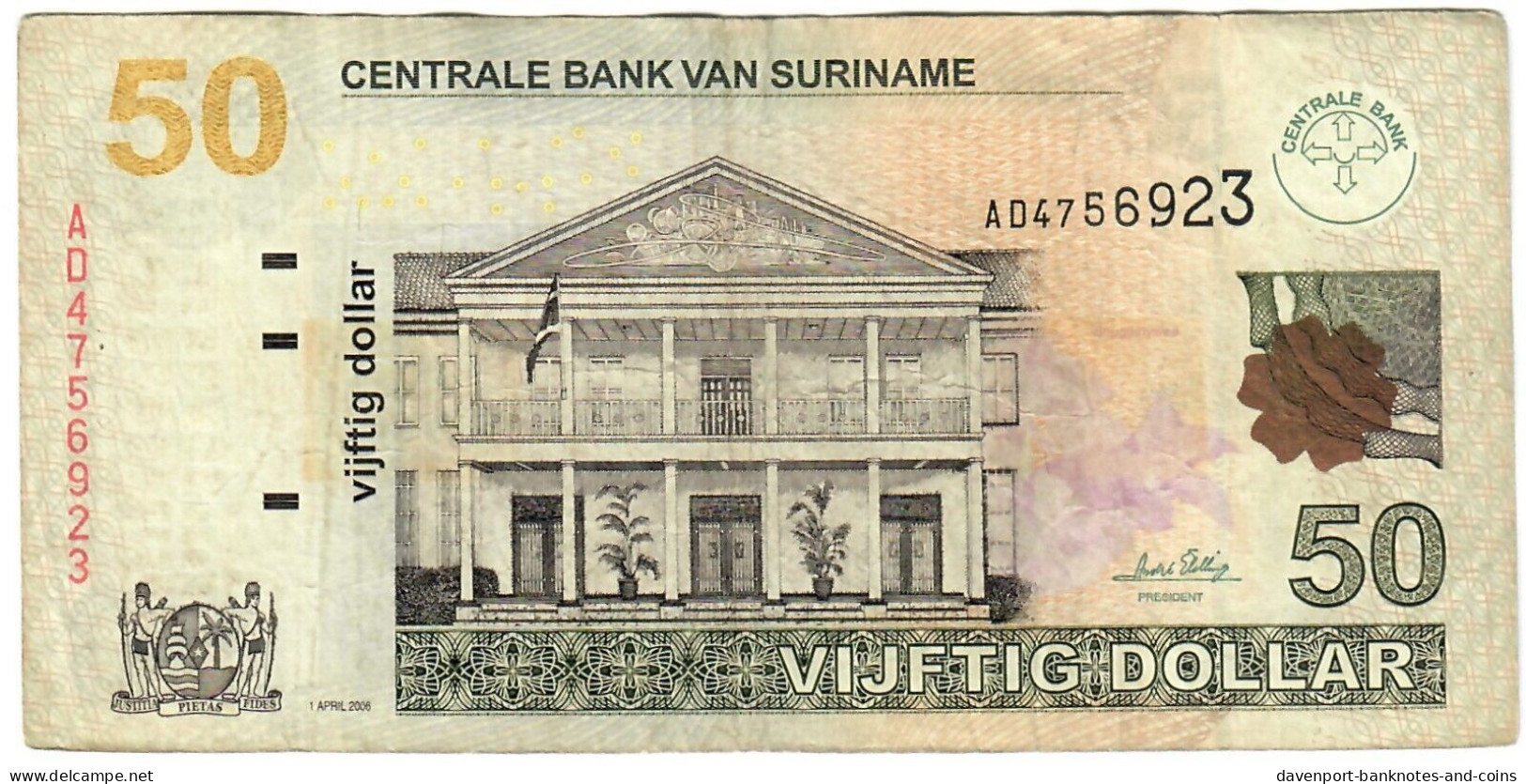 Suriname 50 Dollars 2006 (1 April) VF - Suriname