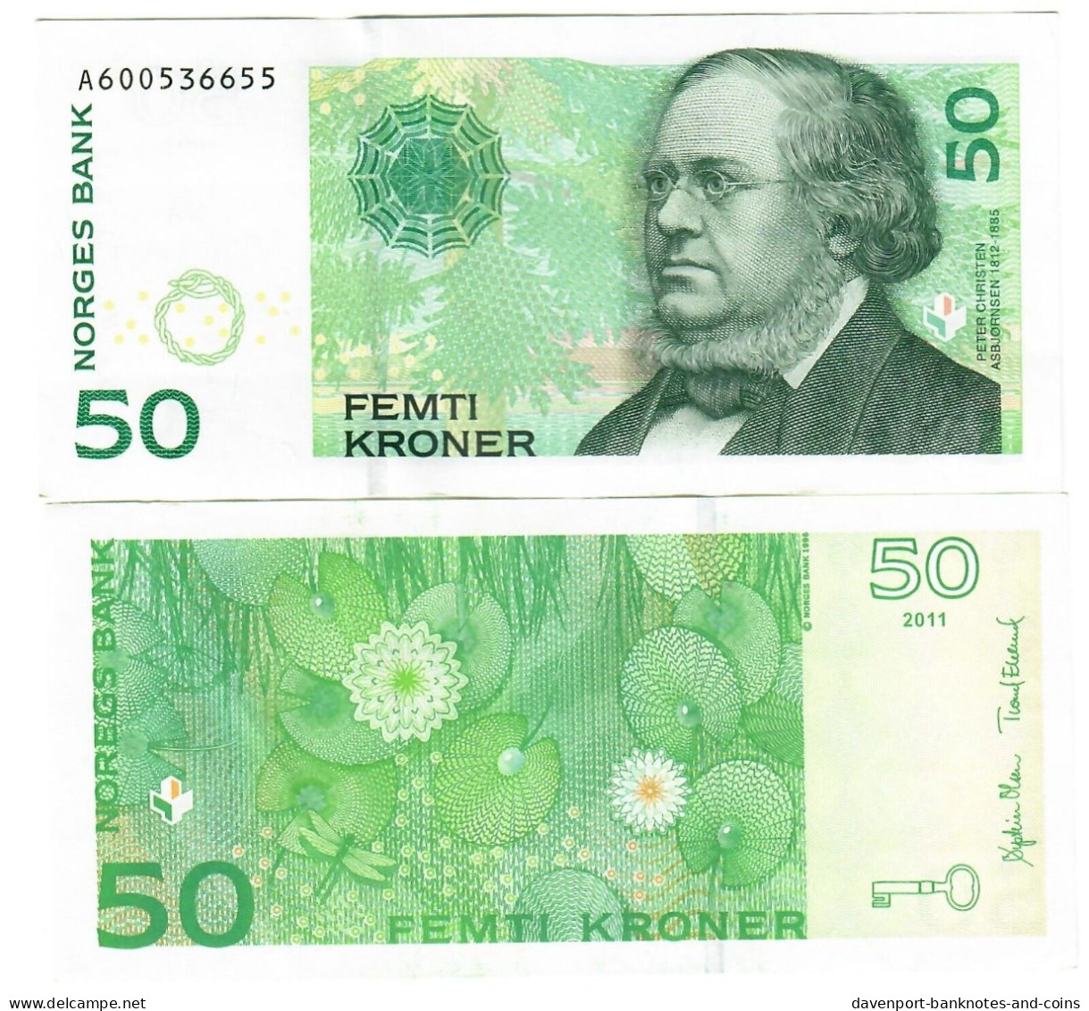 Norway 50 Kroner 2011 AUNC - Norway