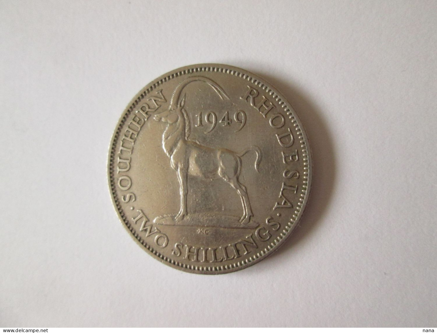 Rhodesia 2 Shillings 1949 Coin King George VI See Pictures - Rhodesien