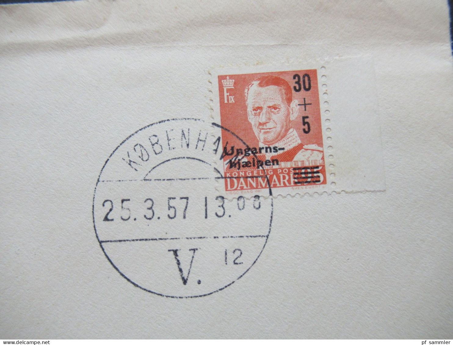 Dänemark 1957 Mi.Nr.366 Ungarnhilfe Des Dänischen Roten Kreuzes Mi.Nr.350 Mit Bdr. Aufdruck FDC - Briefe U. Dokumente