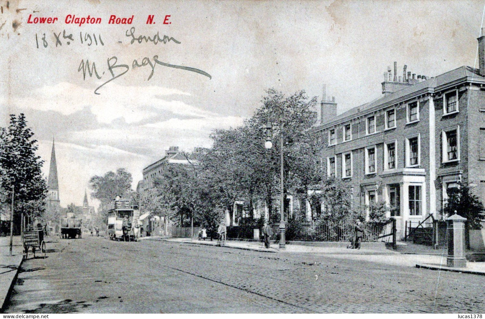 LOWER CLAPTON ROAD N.E / TRES BELLE CARTE 1911 - Londres – Suburbios