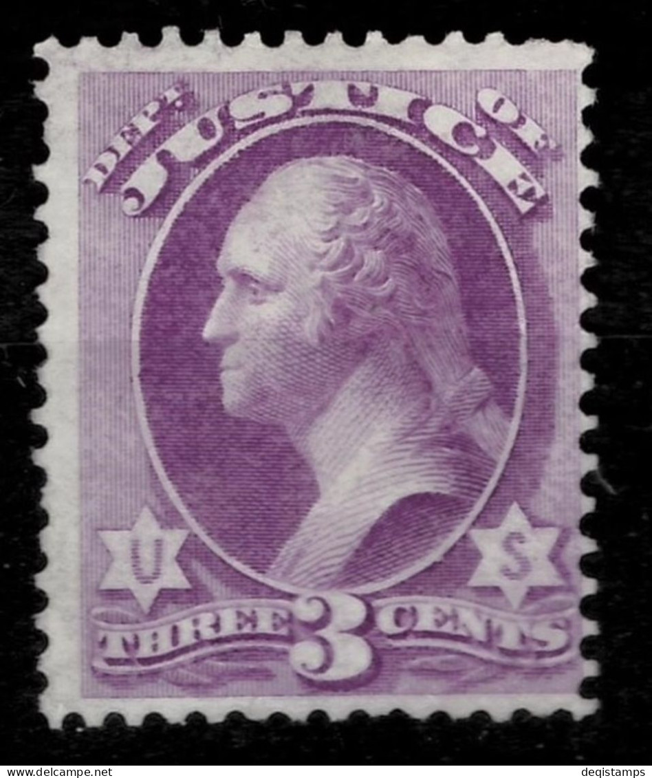 USA Dept Of Justice 1873  3 C  MNG SC #O27 - Nuevos