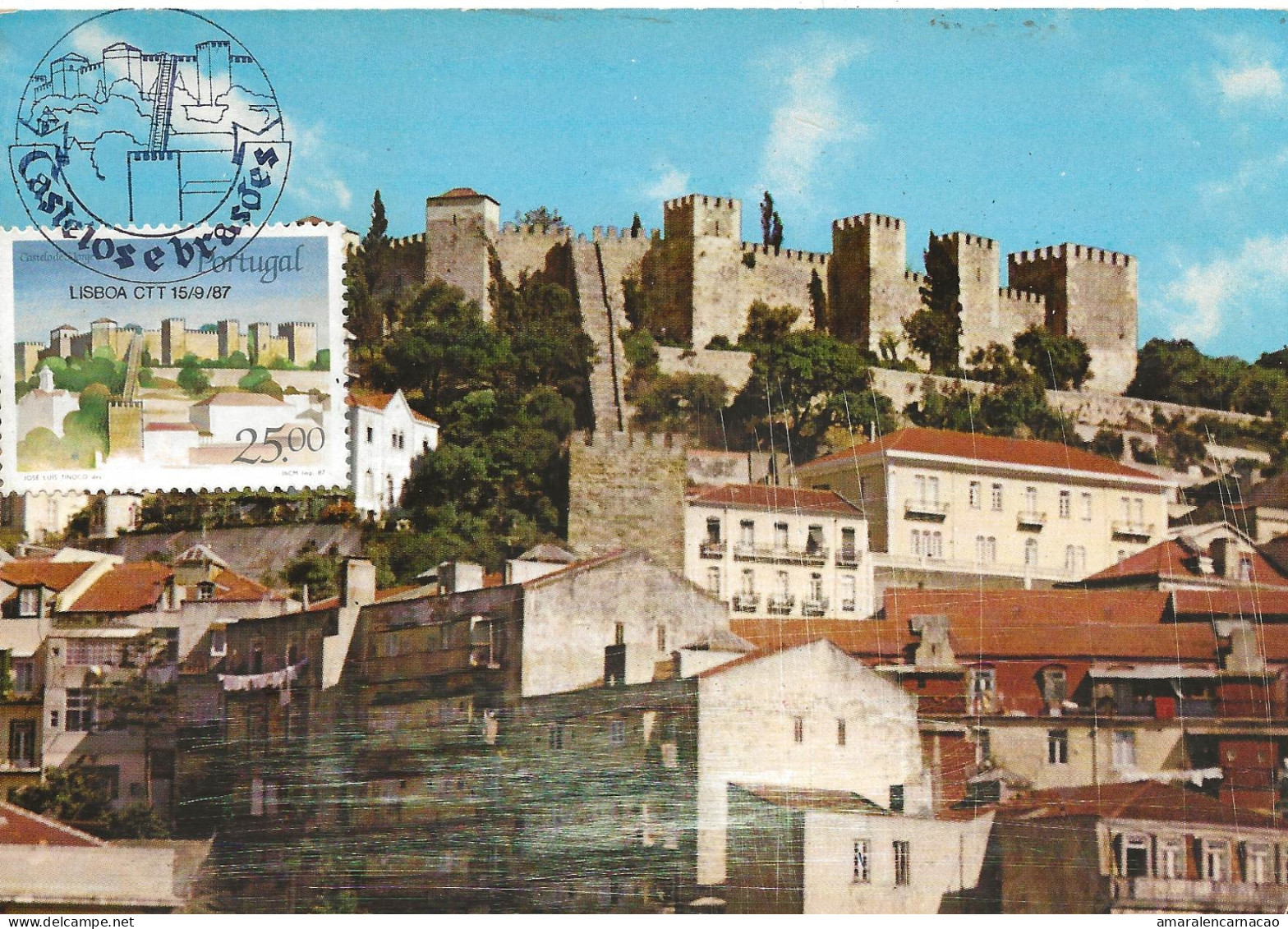 MAXIMUM CARD - CARTOLINA MAXIMA -  MAXIMUM KARTE - CARTE MAXIMUM - PORTUGAL - CHÂTEAUX DE S. JORGE - LISBONNE - - Châteaux