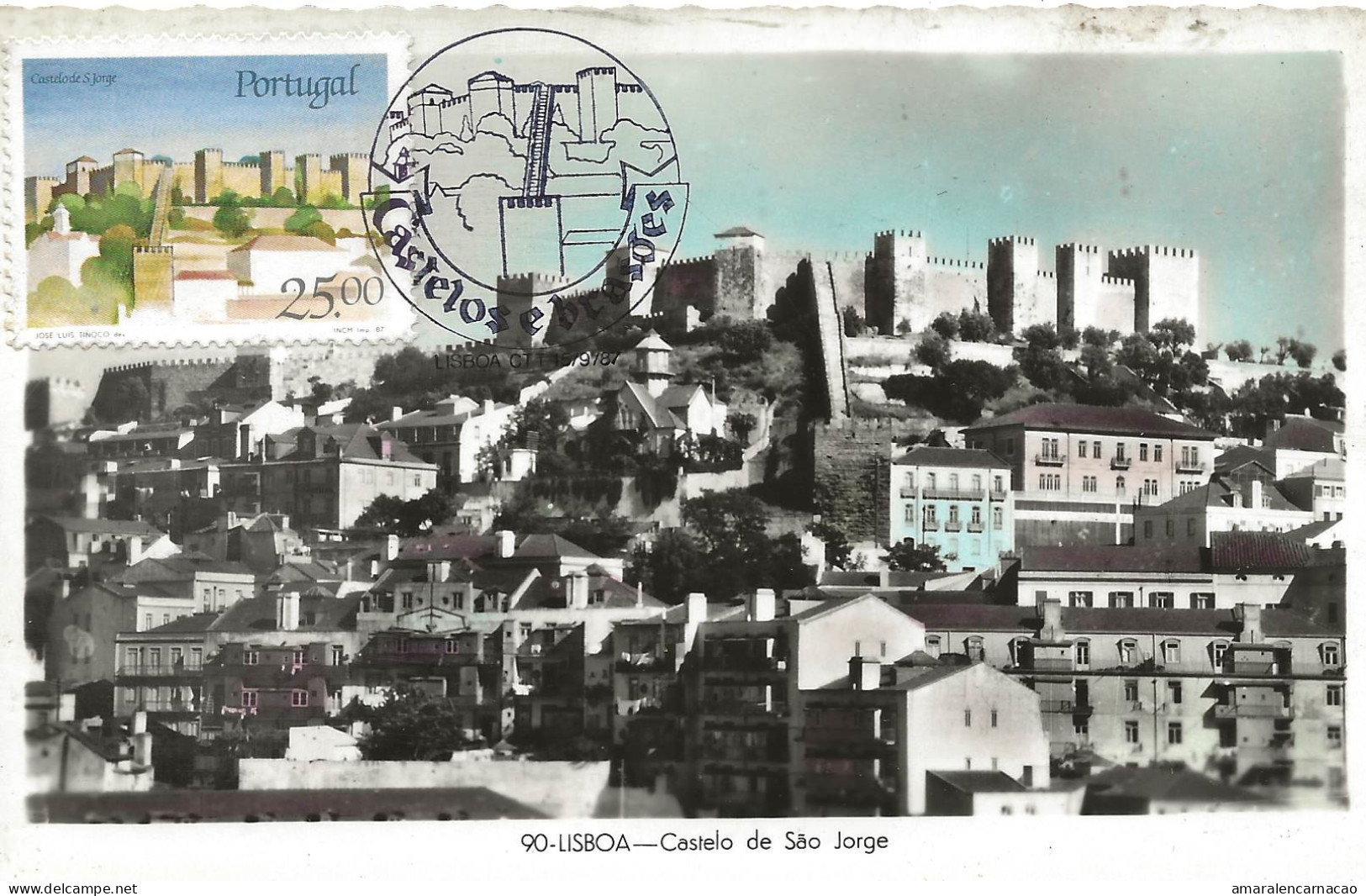 MAXIMUM CARD - CARTOLINA MAXIMA -  MAXIMUM KARTE - CARTE MAXIMUM - PORTUGAL - CHÂTEAUX DE S. JORGE - LISBONNE - - Châteaux