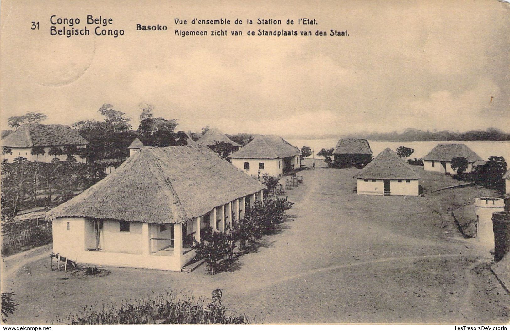 CONGO BELGE - BASOKO - Vue D'ensemble De La Station De L'Etat - Carte Postale Ancienne - Congo Belga