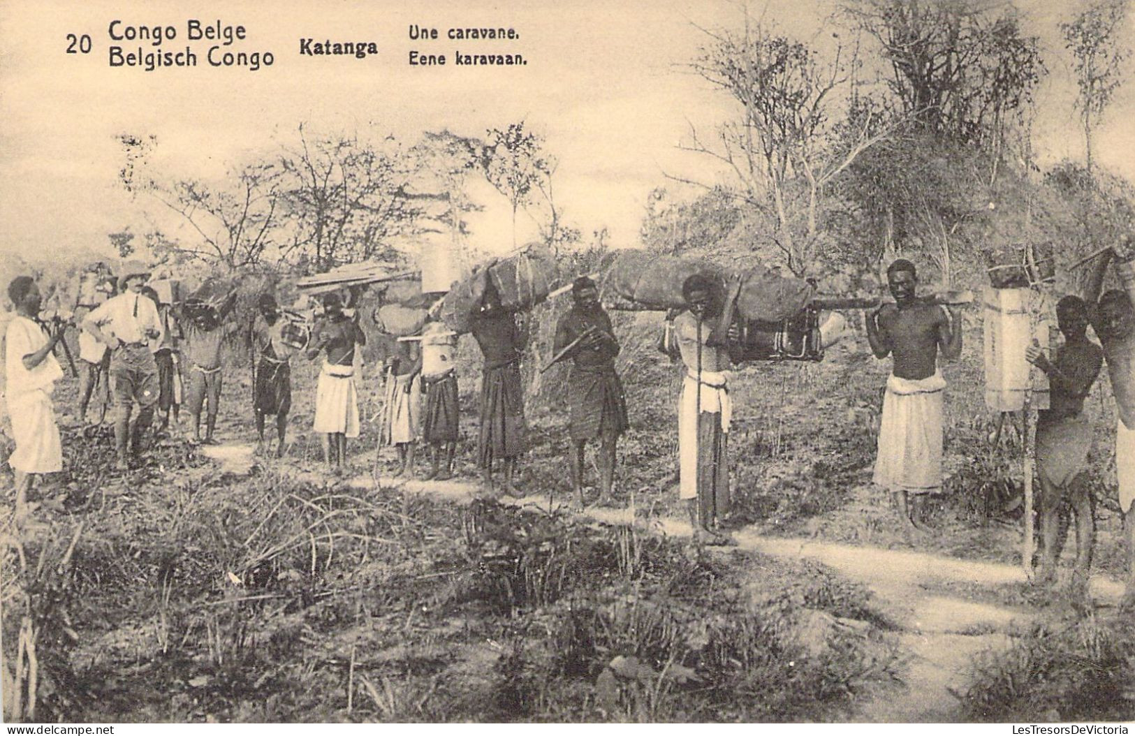 CONGO BELGE - Katanga - Une Caravane - Carte Postale Ancienne - Congo Belga