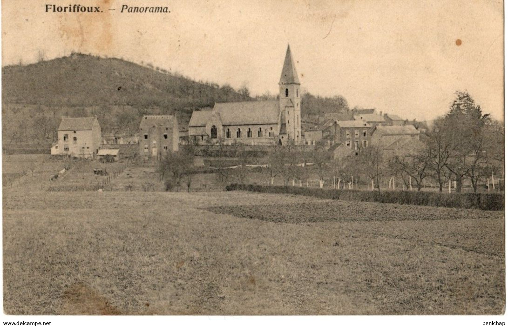 CPA Floriffoux - Eglise - Panorama - Voyagée Vers Tamines. - Floreffe