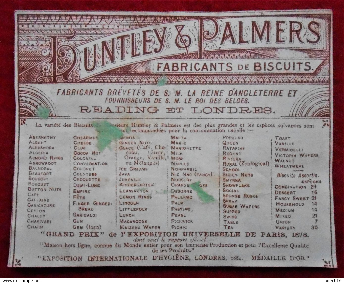 Chromo Publicité. Huntley & Palmers. Fabricants De La Reine D'Angleterre/Fournisseur Du Roi Des Belges. Enfants/serpent - Other & Unclassified