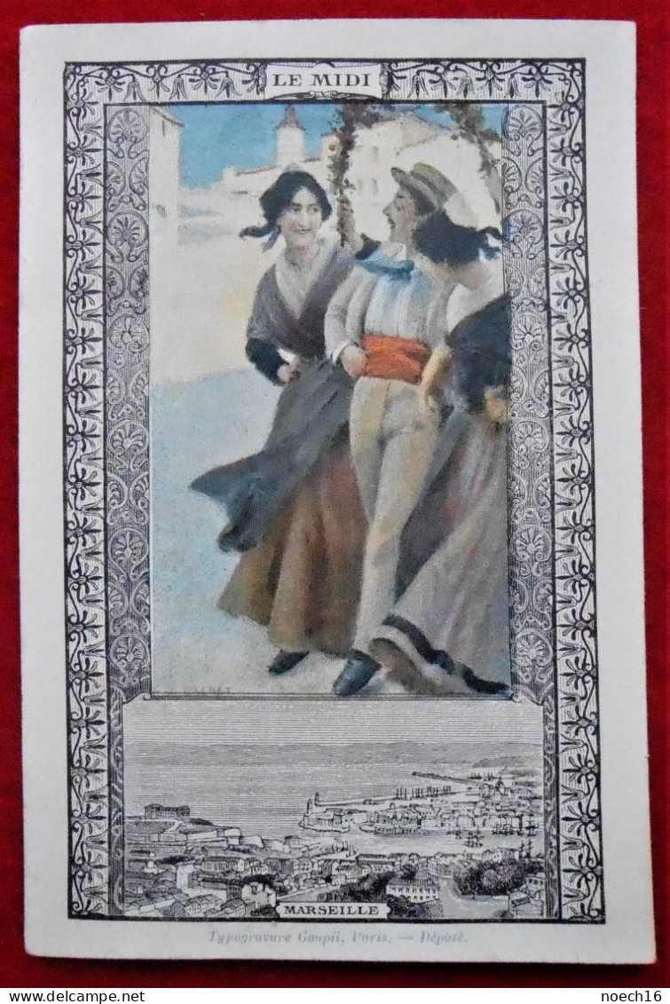 Chromo Calendrier. 1900 3ème Trimestre. Compagnie Coloniale / Chocolat Du Planteur. Le Midi, Marseille - Sonstige & Ohne Zuordnung