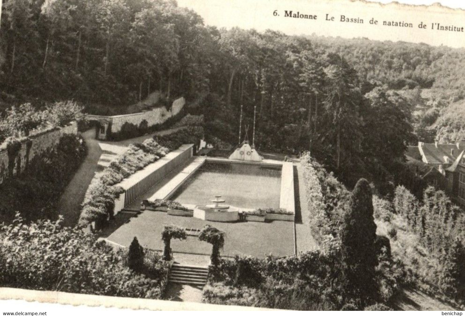 CPA  Malonne - Le Bassin De Natation De L'Institut - Voyagée D'Auvelais Vers Tamines. - Floreffe