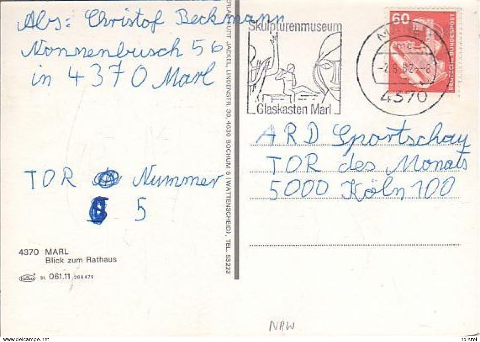 D-45765 Marl - Rathaus - Nice Stamp - Marl