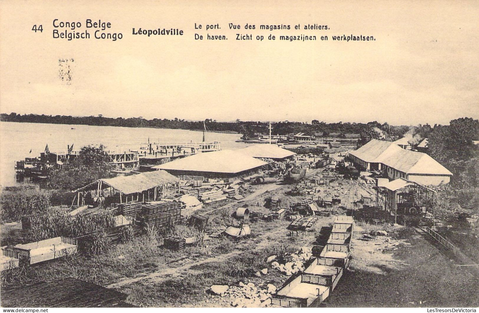 CONGO BELGE - LEOPOLDVILLE - Le Port Vu Des Magasins Et Ateliers - Carte Postale Ancienne - Belgisch-Kongo