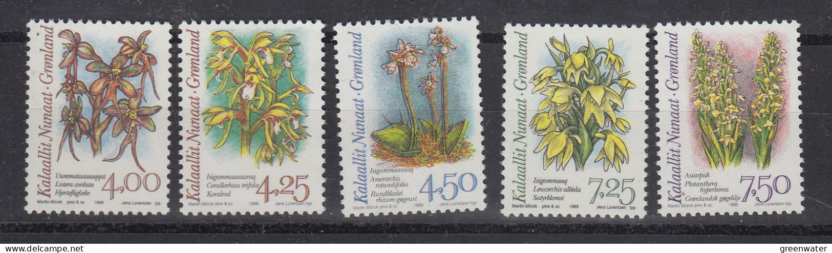 Greenland 1995+1996 Flowers 5v ** Mnh  (58624) - Cartoline Maximum