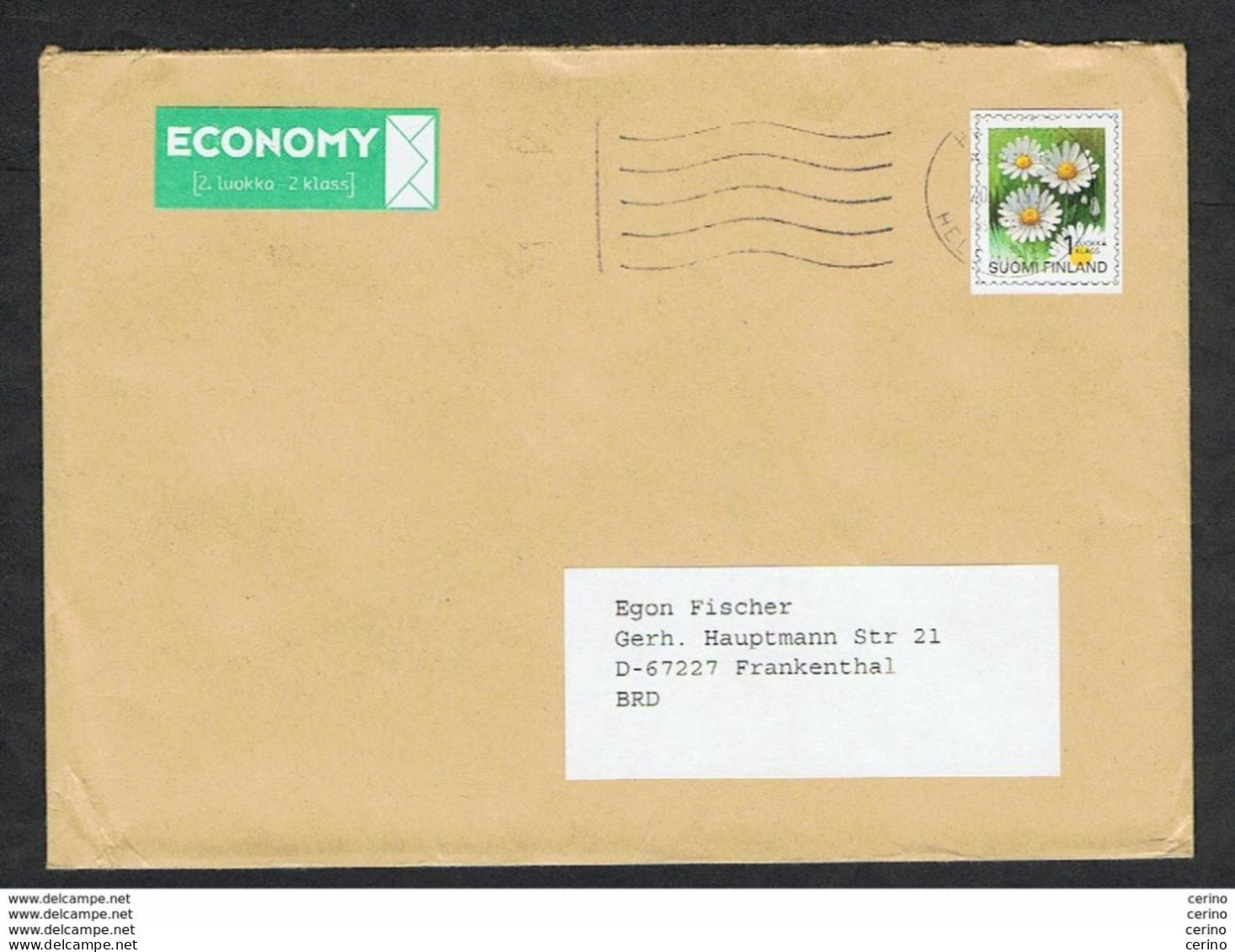 FINLAND: 1997 COVERT WITH SELF-ADHESIVE 2 M. 80 (1262) - TO GERMANY - Storia Postale