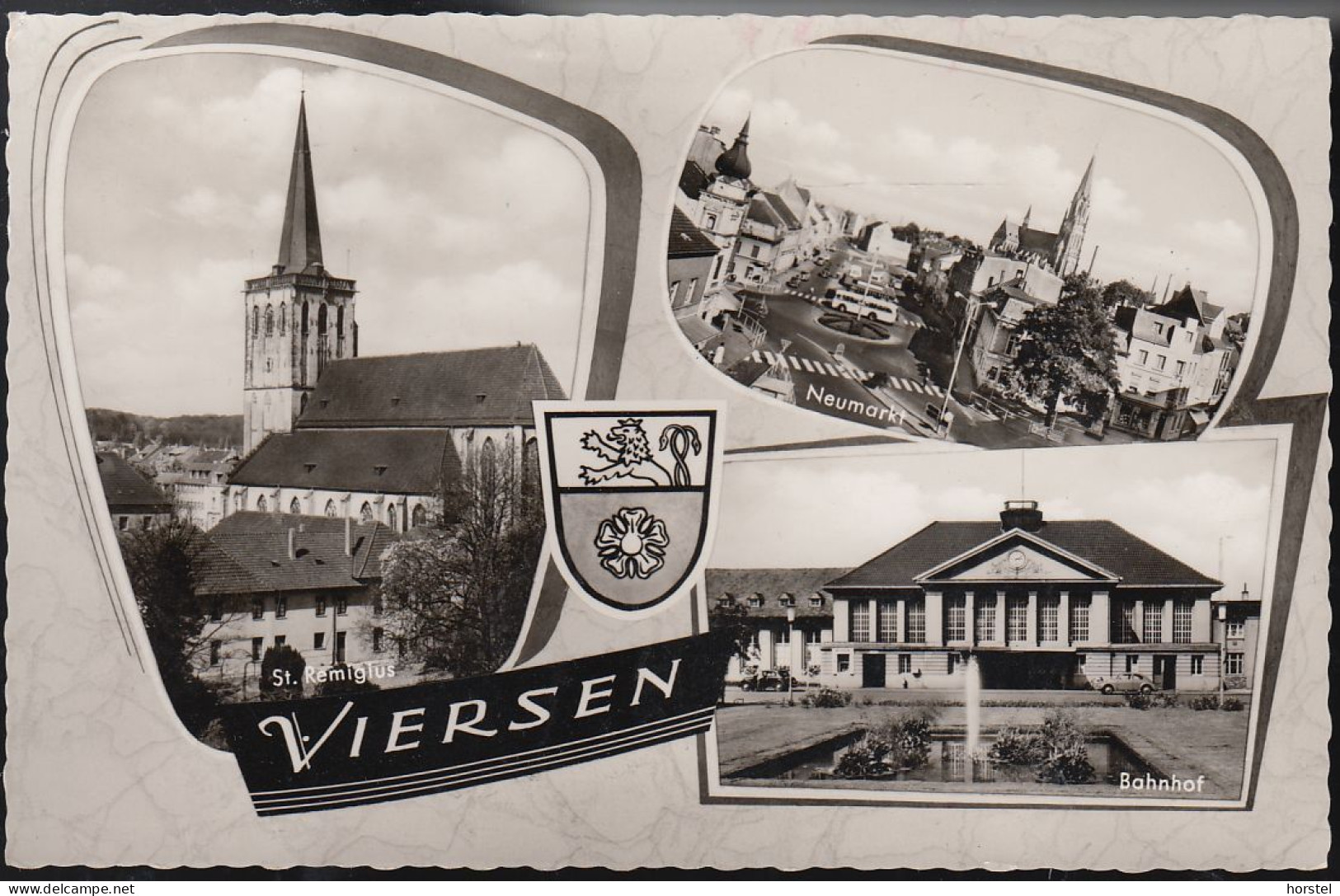 D-41747 Viersen - Alte Ansichten - Bahnhof - Neumarkt - Cars - VW Käfer - Bus - Railway Station - Nice Stamp 1963 - Viersen