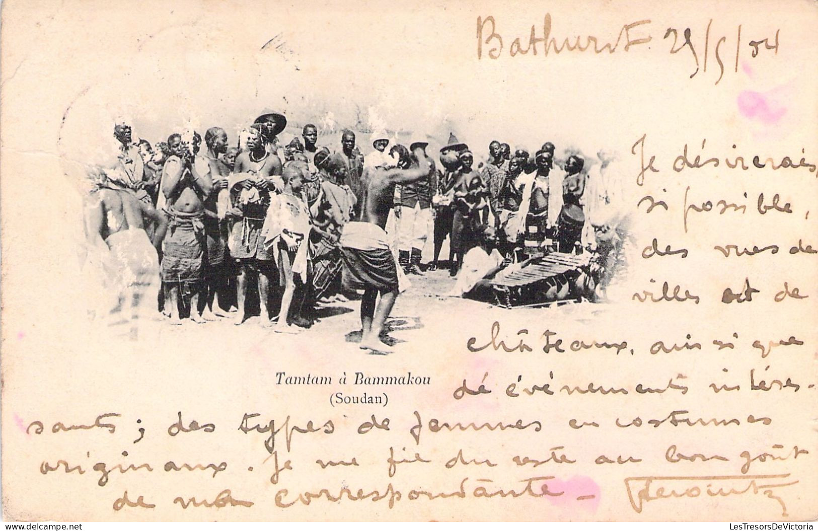 SOUDAN - Tamtam à Bammakou - Carte Postale Ancienne - Soudan