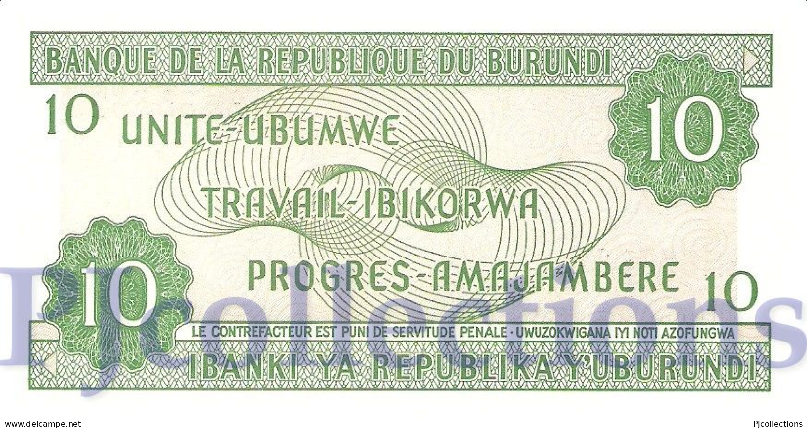 LOT BURUNDI 10 FRANCS 2003 PICK 33d UNC X 5 PCS - Burundi