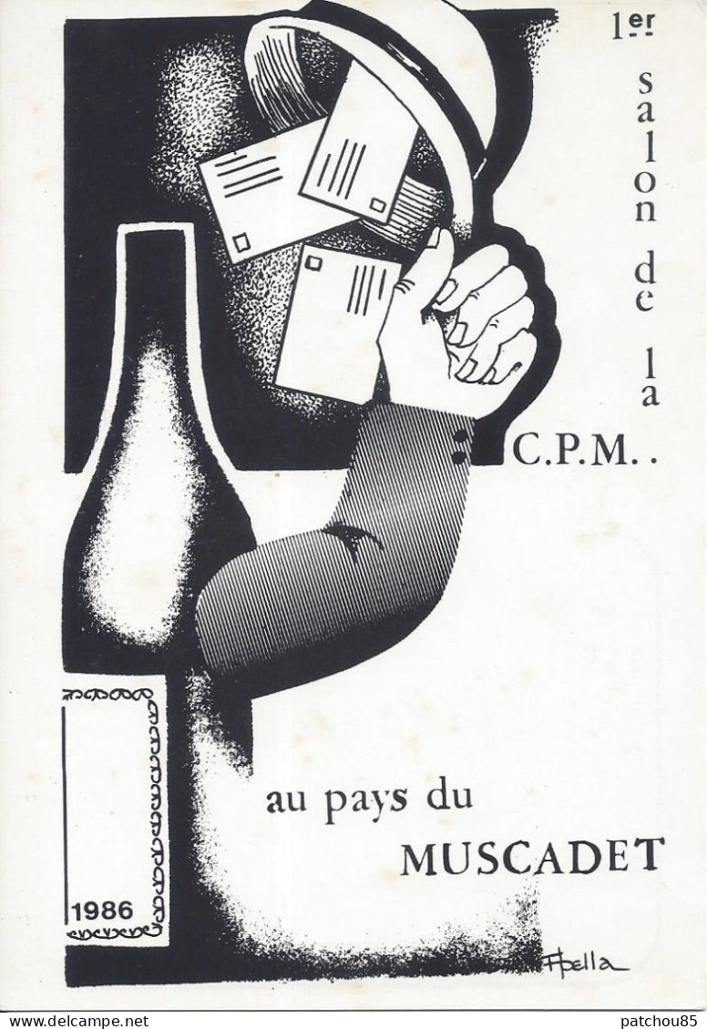 CPM 1° Salon De La Carte Postale Moderne Au Pays Du Muscadet 26-26-Octobre 1986 Nantes - Bourses & Salons De Collections