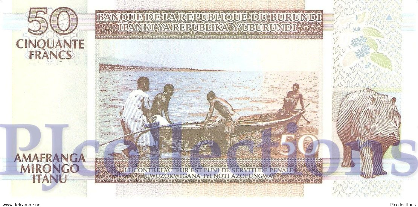 LOT BURUNDI 50 FRANCS 2003 PICK 36d UNC X 5 PCS - Burundi